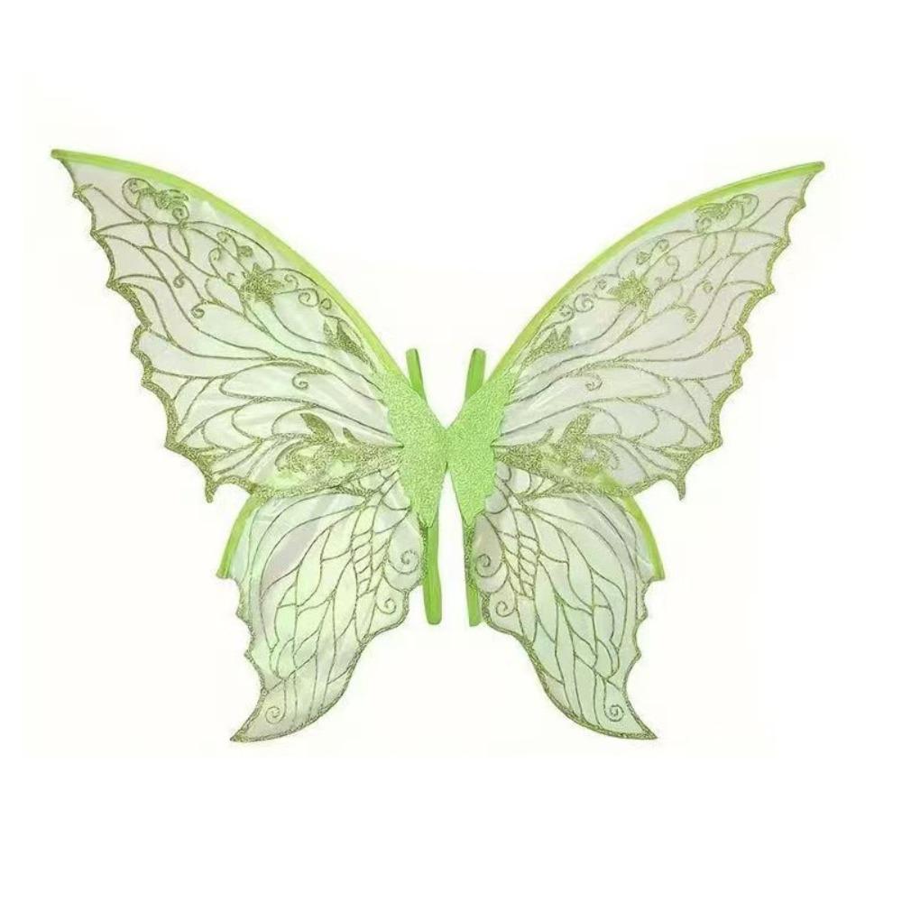 

Colorful Butterfly Fairy Wings Gradient Sheer Costume Wing Set Dress Up Wings Dress Up Party зелений