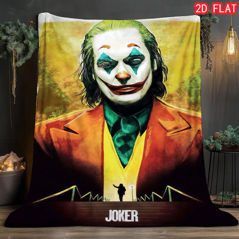 

Joker Stylish Portrait Fleece Blanket Soft Lightweight Cozy Throw for Living Room Bedroom Sofa Home Decor 75x90cm
