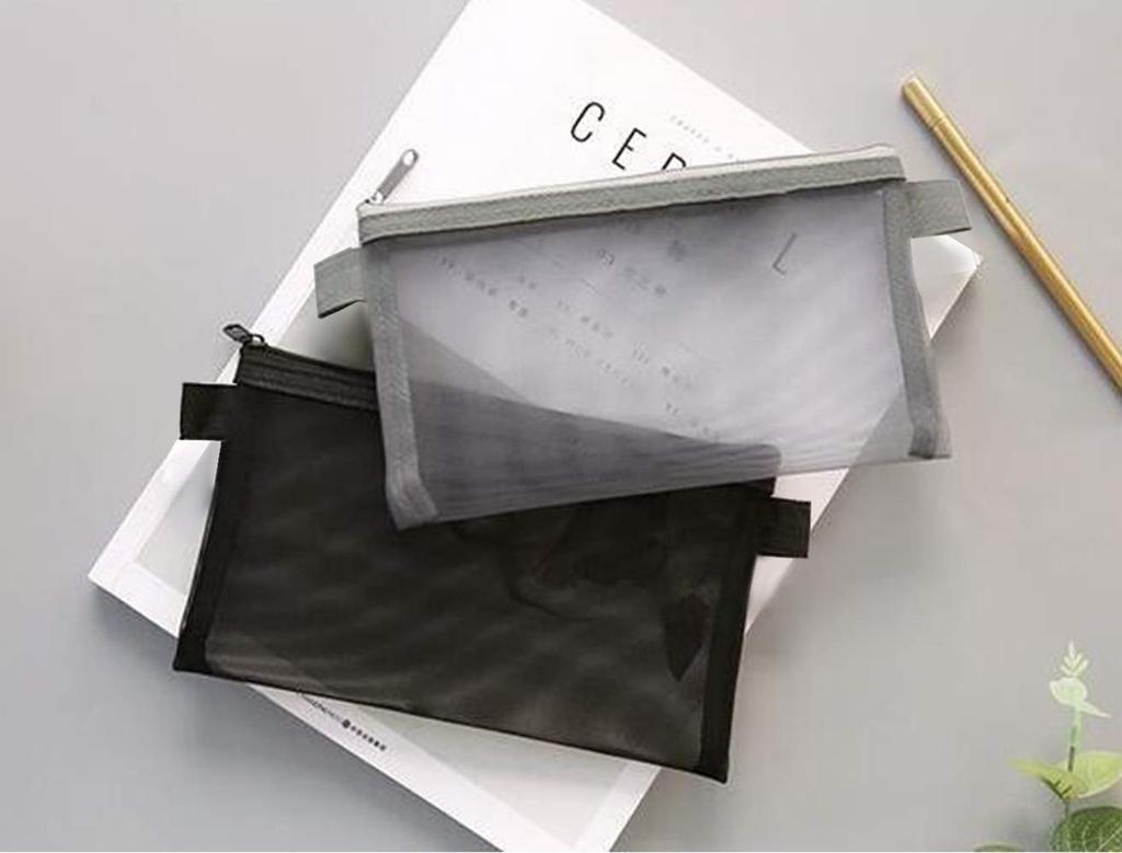 Nekosennin Pencil Mesh Pen Pen Pencil Pen Brand School Small Item Large Set of 4 Case, Case, Holder, Case, Pouch, Name, Entrance, Stationery, Storage,