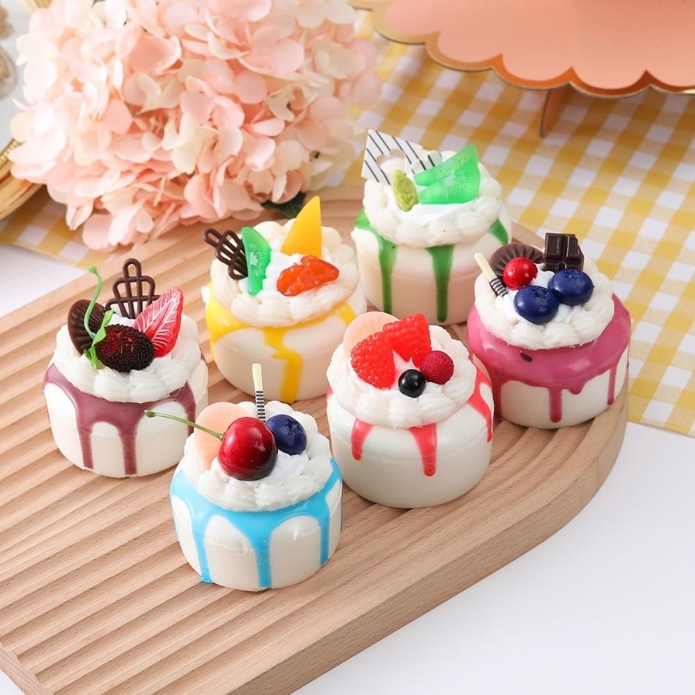 Soft Cake Squeeze Toy Cartoon Refrigerator Magnets New Mochi Squish Foam Toy For Stress Relief