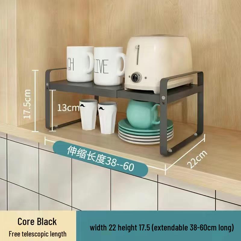 

Выдвижная кухонная полка для хранения - Органайзер для шкафа для специй, кастрюль и мисок