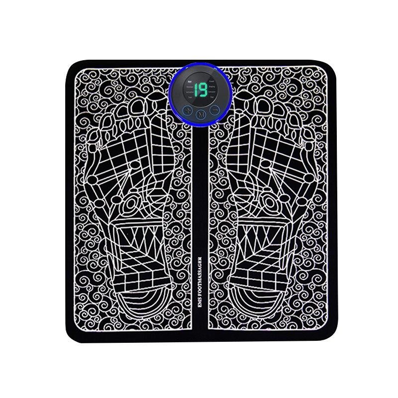 Foot Massger Sole Massage Pad Feet Muscle Stimulation 8 Modes 19 Level Relaxation USB Charging