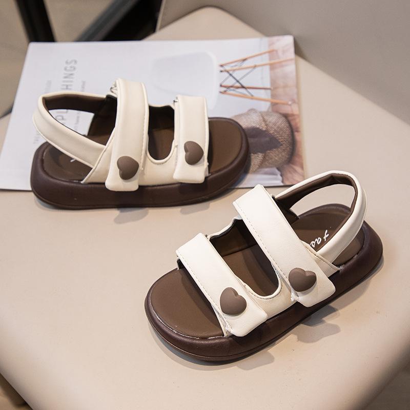 Girls Summer Open Toe Sandals Thick Soft Sole Non-slip Beach Princess Shoes for Kids