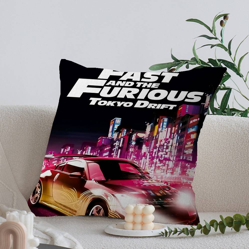 

Action Movie Series Fast F-Furious Cushion Cover Pillowcase Upholstery Sofa Throw Pillow Home Decor Pillowcas 12x12Inch