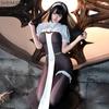 Kobiety Seksowna Zakonnica Cosplay Kostium Halloween Dorosły Przezroczysty Kombinezon Pokojówki Otwarty Krok Z Welonem Karnawał Impreza Klub Nocny Bar Garnitur