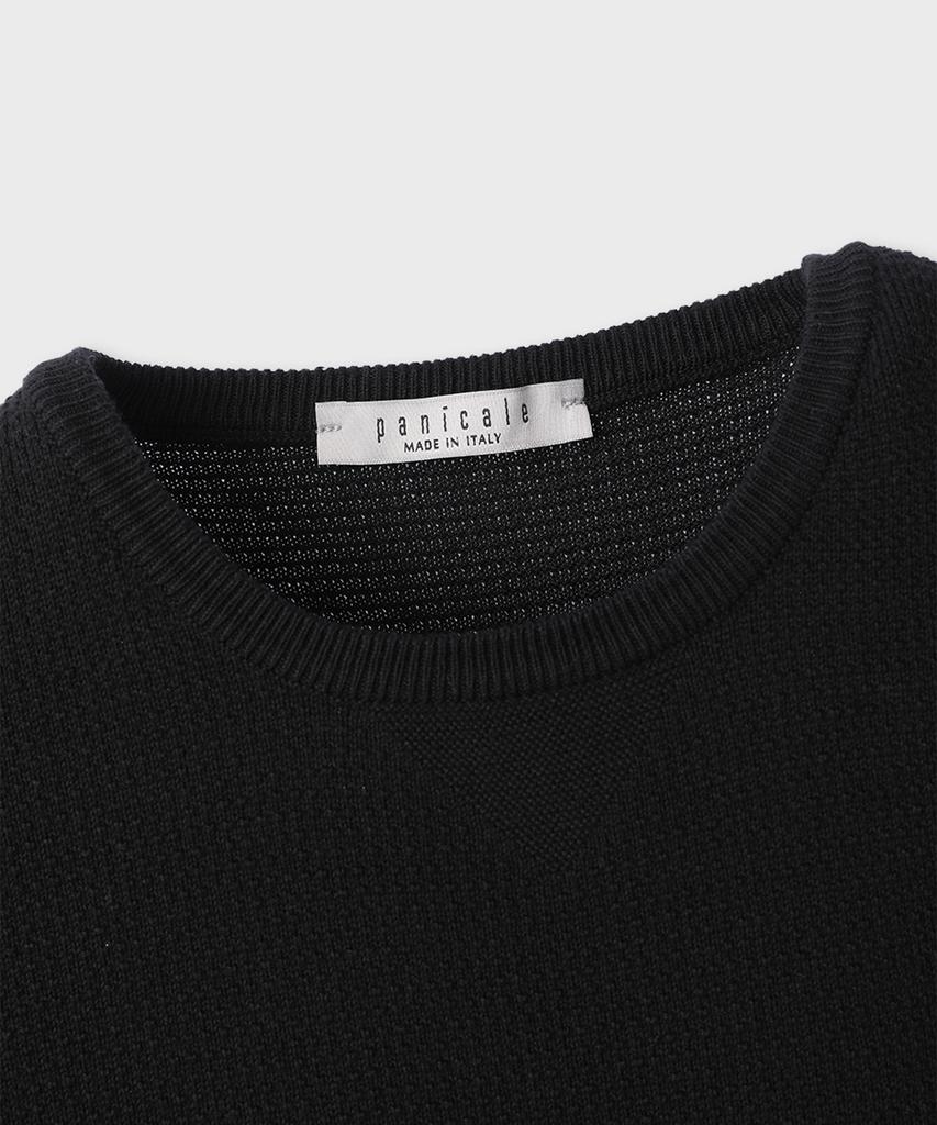 PANICALE Cotton Cutout Knit Shirt 4 Colors