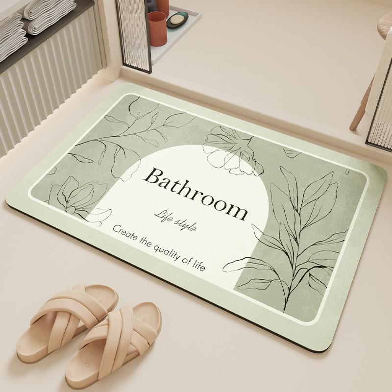 Soft Diatom Mud Quick-Dry Absorbent Bathroom Mat - Non-Slip Foot Pad for Doorways and Toilets