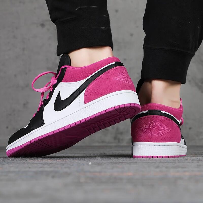 (GS) Air Jordan 1 Low SE 'Black Active Fuchsia' Kids' CT1564-005