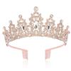 European and American Fashionable Alloy Crown Headwear Birthday Hairband Diamond Queen  Baroque Crown Headwear
