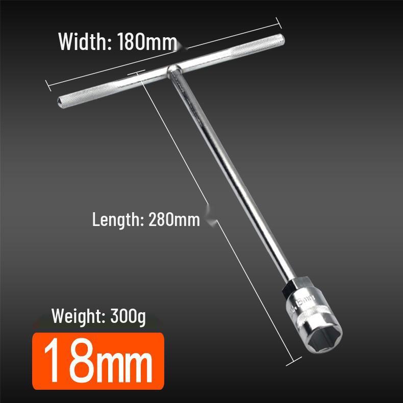 Motorcycle T-Handle Hex Socket Wrench, 6/7/8/10/14/17mm