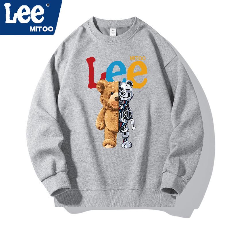 Lee & Mitoo Co-Branded Unisex Light Luxury Fleece-Lined Casual Sweatshirt, Autumn/Winter 2025 Collection