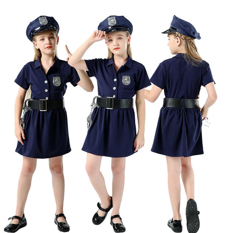 Halloween děti policista mateřská škola profesionální hrací kostým červen 1 kostým pro jevištní vystoupení