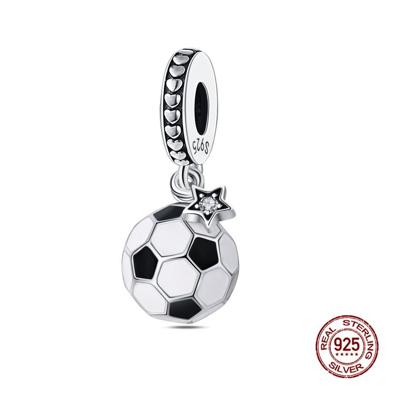 Charms Copper Fit 3Mm Original Bracelet Necklace Womens Sports Fitness Football Series Charms Diy Fine Jewelry Gifts