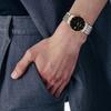 Longines Automatik mechanisches Uhrwerk 30 Meter wasserdicht Herrenuhr Schweizer Uhr 37mm schwarzes Zifferblatt Edelstahl 18 Karat Roségold-Armband L48105577