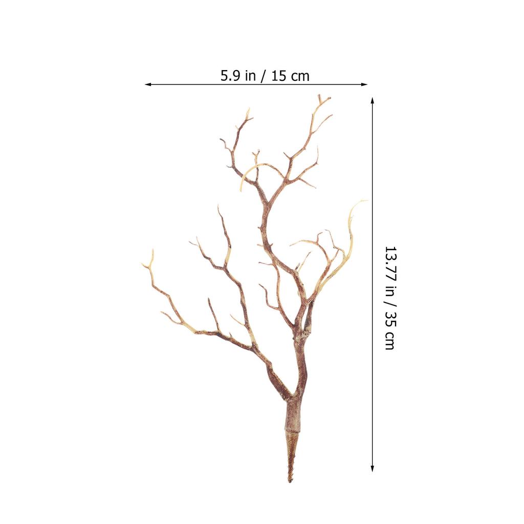 3Pcs Plastic Dried Branches Artificial Fake Tree Branches Realistic Decorative Branch for Wedding Celebration Home Vase Decor