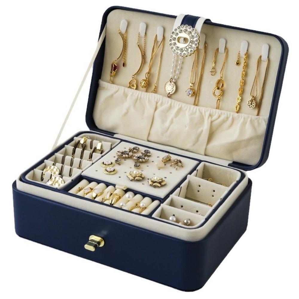 Jewelry Storage Box Multi-layer High-end Gold Hand Jewelry Bracelet Necklace Earrings Earrings Earrings Ring Jewelry Box Large
