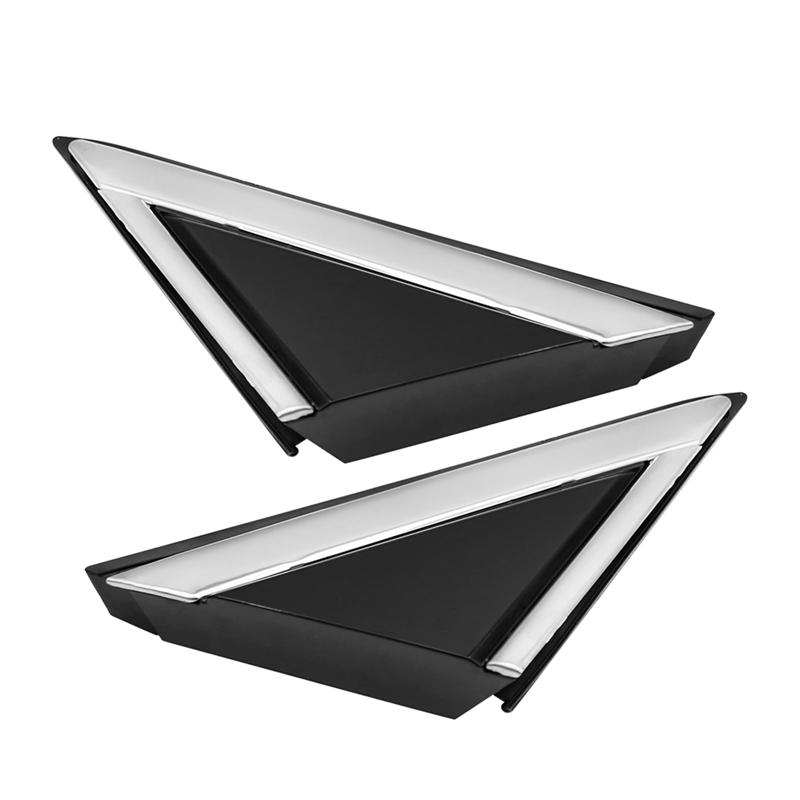 For Cadillac SRX 2010-2016 Compatible 1 Pair Rearview Mirror Corner Triangle Fender Cover Trim Panel 22774040 22774041