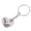 2Pcs/Lot Heart-Shaped Keychain Couple Valentine'S Day Lover Gift Secret Love