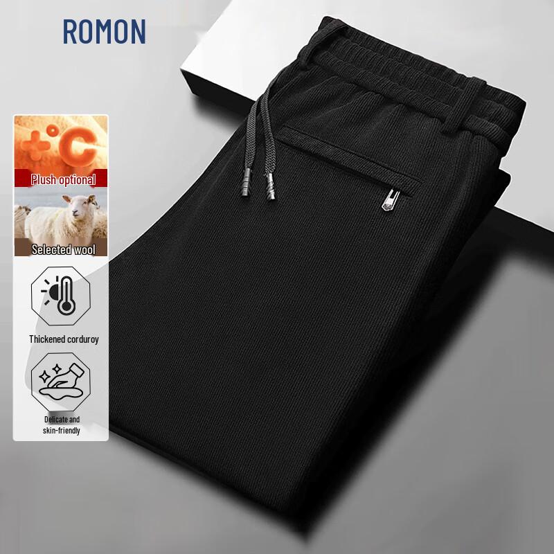 

ROMON Men s Wool Corduroy Warm Casual Pants L