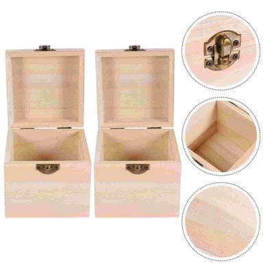 Wooden Storage Box Retro Decor Gift Jewelry Boxes Cord Ring for Packaging Candy Child