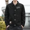 2026 Hong Kong Style Men's Lapel Jacket - Trendy, Handsome, Simple Solid Color Fashion Top