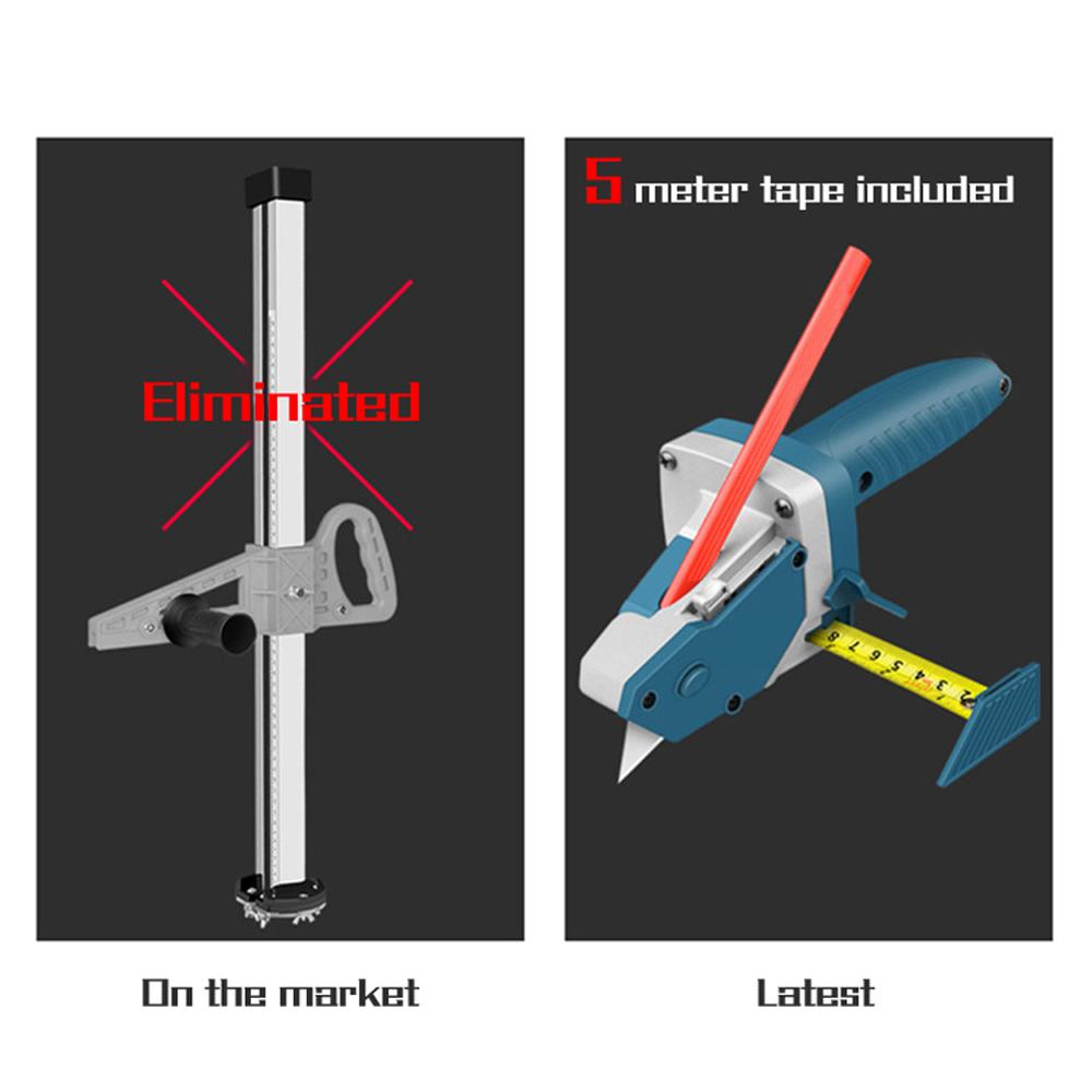 Gypsum Board Cutting Tool Drywall Cutting Artifact Tool with Tape Measure Woodworking Scribe Cutting Board Tools