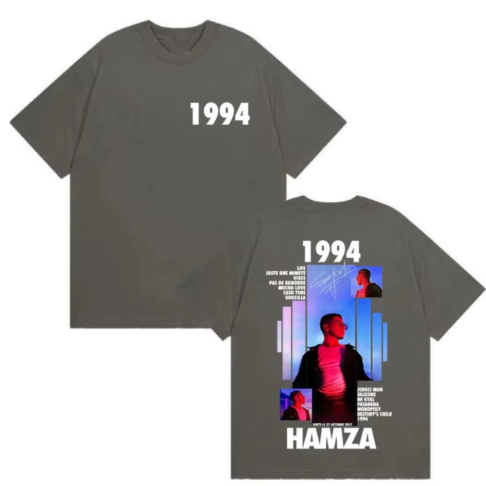 2025 Cool Print HAMZA 1994 Tour Alb Album Hip Hop100 Cotton Men Women Tshirts Daily Outdoor Sports Casual Street Short Sleeves