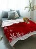 Gemütliche Weihnachts-Schneeflocken Rote Decke für Betten Perfekte Wärme für Wohnkultur Sofa und Reise Tragbar Stilvoll