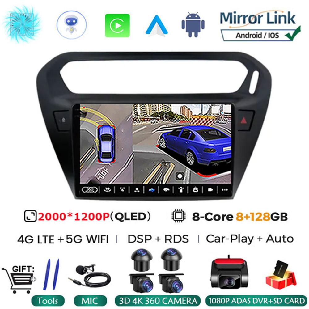 Android 14 For Peugeot 301 Citroen Elysee 2013 - 2018 Auto Car Radio Autoradio Multimedia Player Stereo Carplay 2din Audio