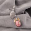 Natural Pink/Black Rhodonite Pendant 925 Sterling Silver Handmade Jewelry 1.69" PP-55-33