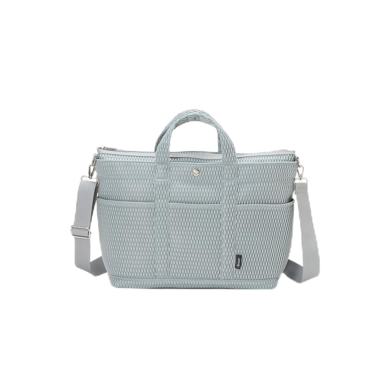 [Breath TOPKAPI] Полиэстеровая сумка-тоут формата А4 с плечевым ремнем (Светло-серый)
