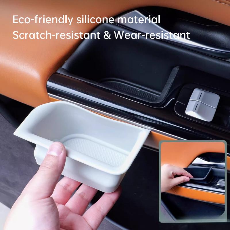 For XPeng G9 22-25 Car Door Storage Box Organizer Door Handle Slot Trash Can Organizing Tray Interior Tidying Accessories