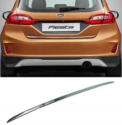 FORD FIESTA Mk8 17+ Chromová lišta kufru - Zdůraznění zadních výklopných dveří - Detail zadní části prémiového vozu - Tuningová klapka pro vylepšení lesku