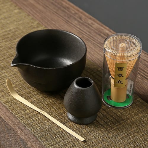 Matcha Set, Tea Ceremony Utensils Set, Matcha Chasen Set, Matcha Bowl Set, Matcha Whisk Set, Matcha Chasen, Matcha Bowl with Spout, Matcha Whisk, Spoo