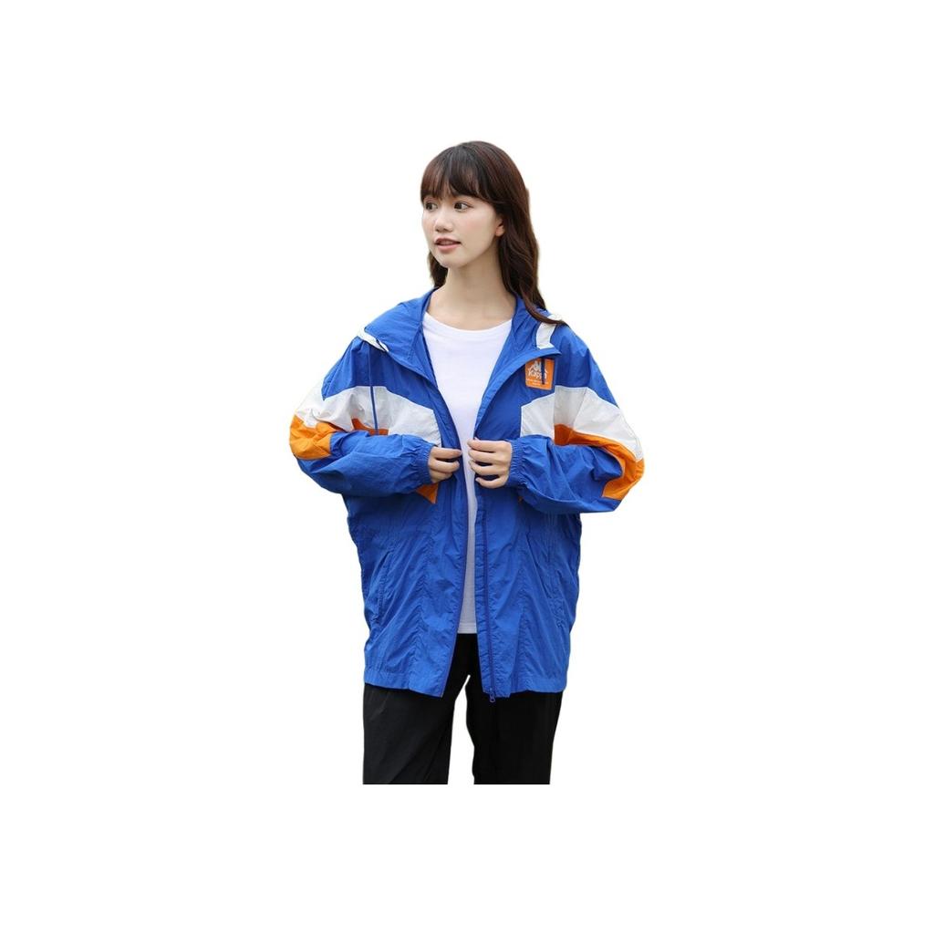 Kappa Lifestyle Color Block Zip-Up Windbreaker Jacket Women jackets Vibrant-Blue K0922FJ01G