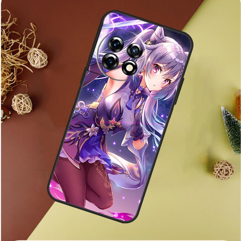 Genshin Impact Keqing For OnePlus Nord CE 4 3 2 Lite N20 N30 9 10 Pro 8T 9RT 10T 10R 13R 12R 11 12 13 Phone Case