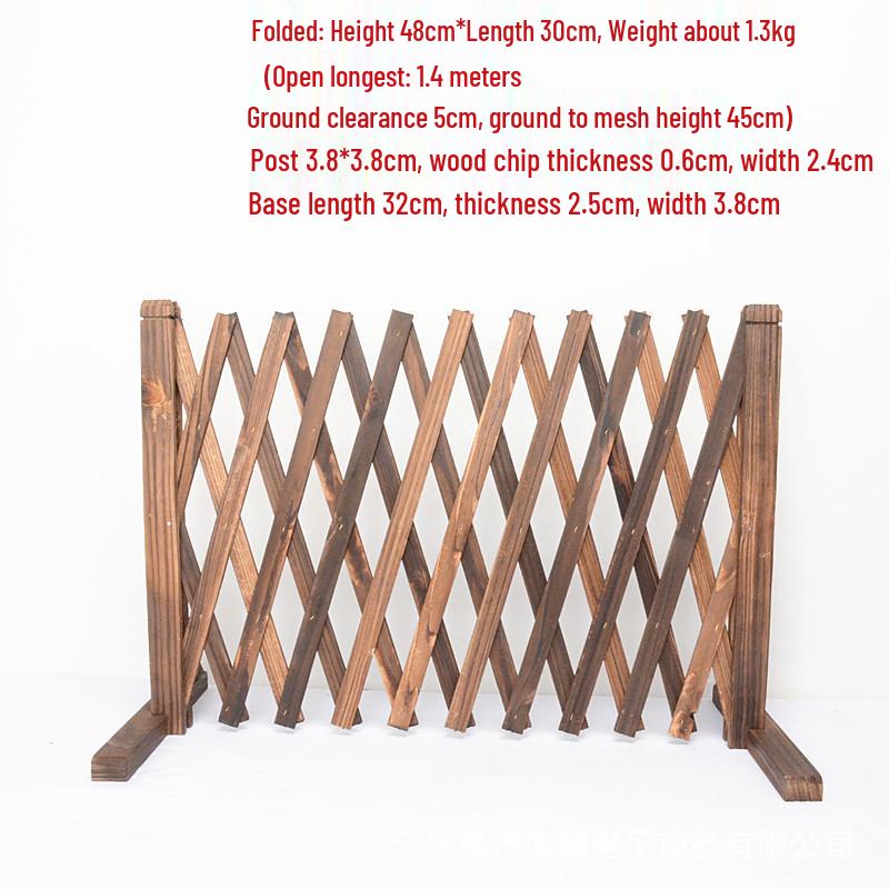 Carbonized Anti-Corrosion Expandable Wooden Fence for Garden, Wedding, or Photography Background
