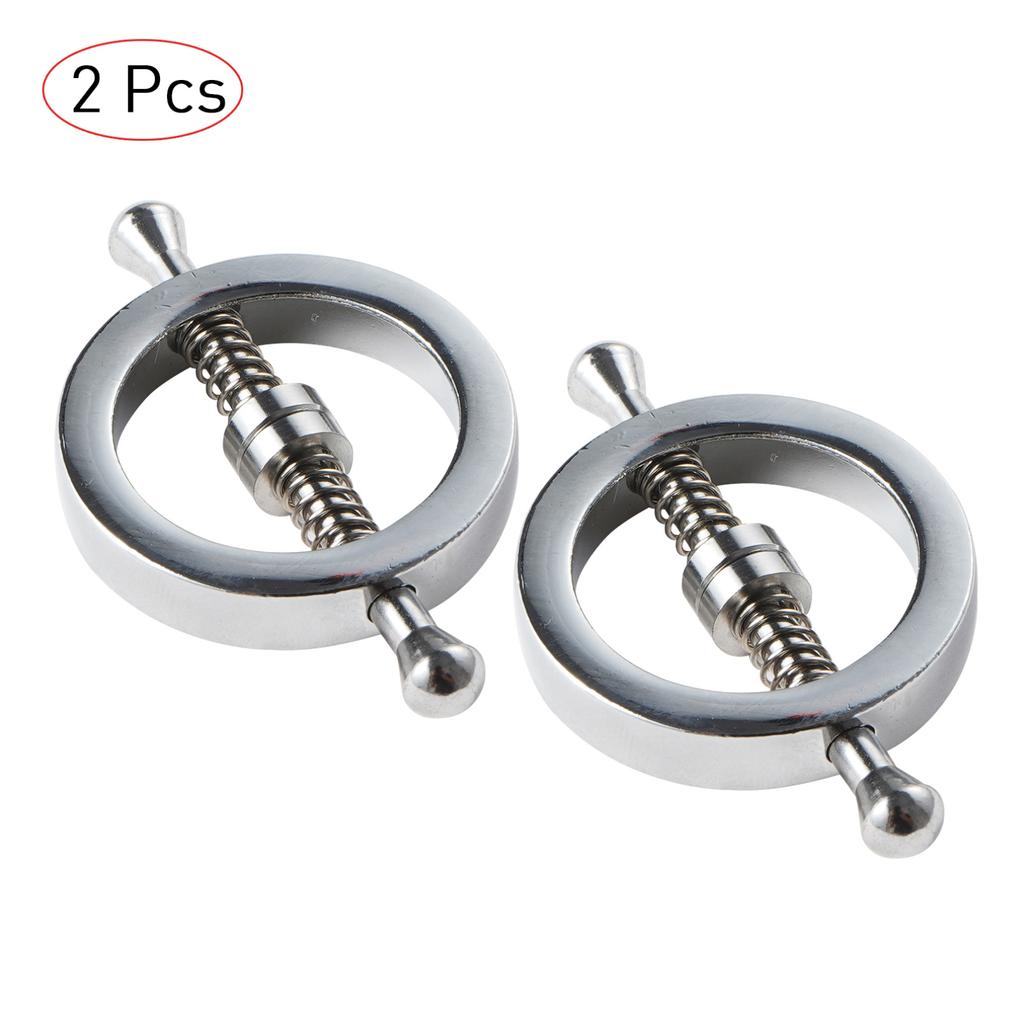 2 Stück Metall verstellbare Schraube Fake Nippelring Nicht Piercing Körperschmuck für Erwachsene