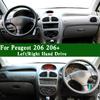 For Peugeot 206 206+ XT Gti CC 180 2E 2K 2L 2M 2A 2C Dashmat Dashboard Cover Trument Panel Protective Pad Anti-Dirt Dash Mat