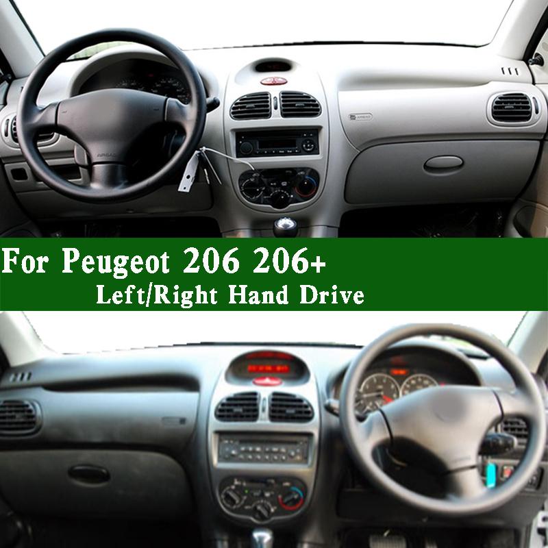 For Peugeot 206 206+ XT Gti CC 180 2E 2K 2L 2M 2A 2C Dashmat Dashboard Cover Trument Panel Protective Pad Anti-Dirt Dash Mat