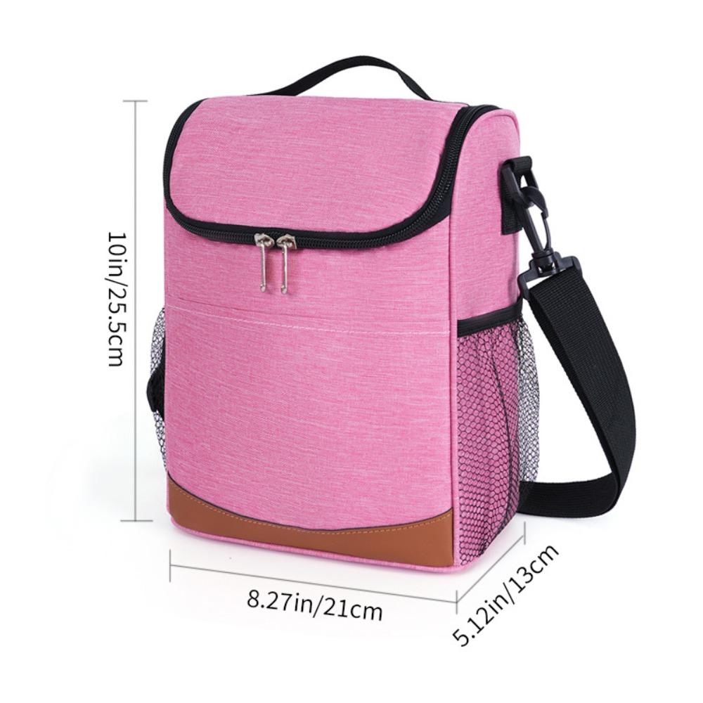 Insulated Lunch Bag Large Capacity with Shoulder Strap Food Thermal Bag Waterproof Reusable Lunch Box For Office Work Picnic
