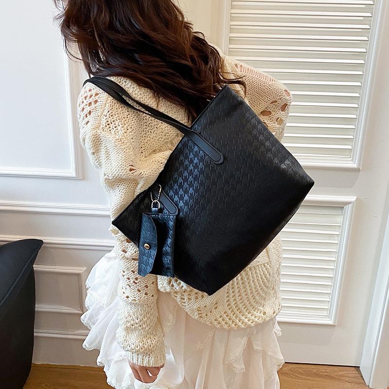 Large capacity bag women's bag new simple casual commuter tote bag fashion shoulder bag handbag
