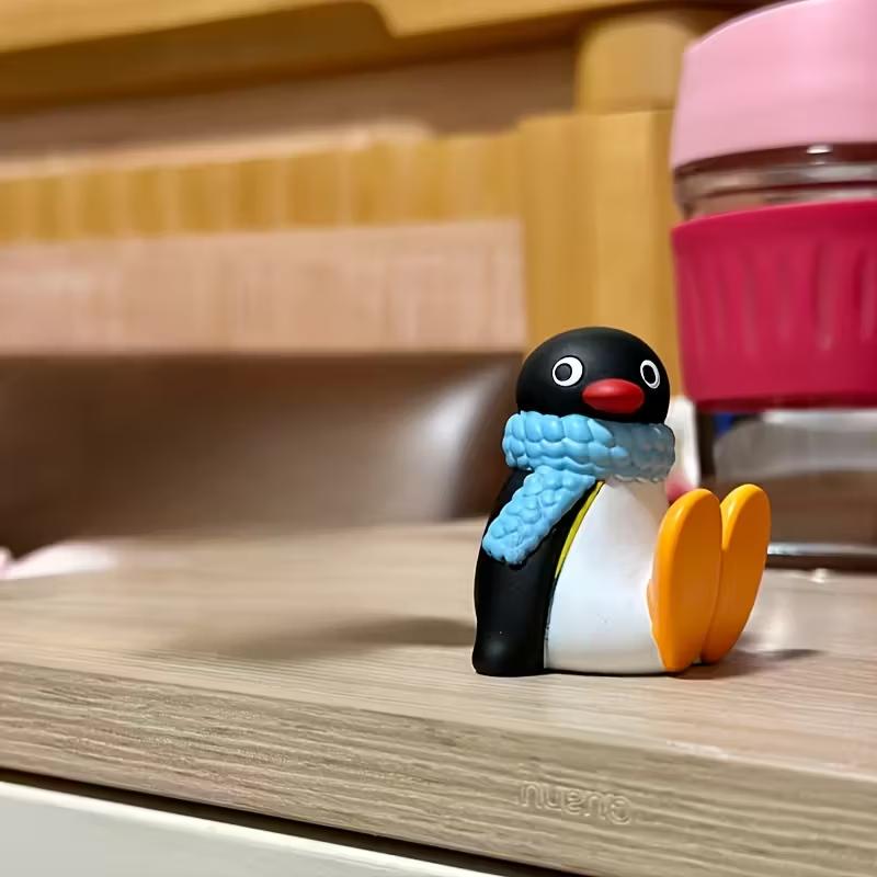 Cute Cartoon Resin Penguin Car Dashboard Figurine  Desktop Durable Ornament Playful Penguin Car Accessories