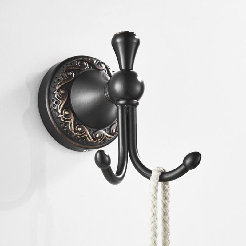 Decorative Brass Entryway Coat Hook Heavy Duty Metal Wall Mounted Hangers Simple Installs for Jackets Bags Homes Office