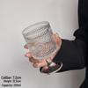 Retro Sunflower Embossed High-Leg Glass Cup