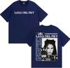 Lana Del Rey Ultraviolence Tour Collage Album T-Shirt 2026 Sommer Unisex Damen Luxus Mode Lässig Baumwolle Übergroßes T-Shirt