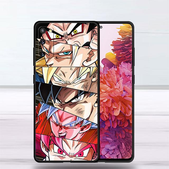 Anime Case for Samsung Galaxy S20 FE S9 S21 S10 S22 Ultra 5G S21 Plus S7 S10e S8 Black Soft Bumper Dragon G-Gokus Cover Funda