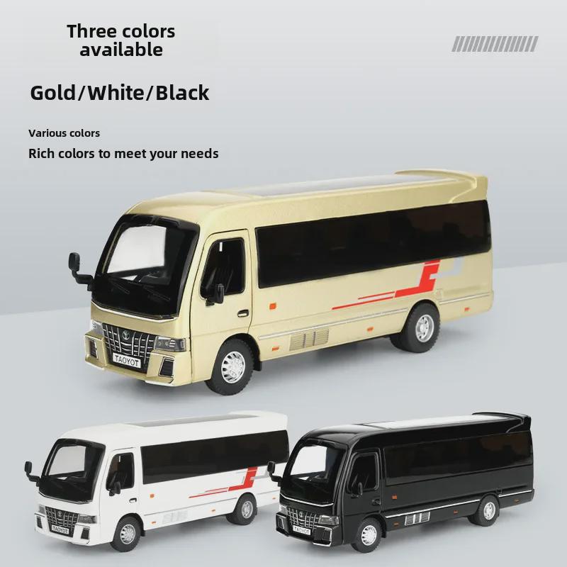 1/32 Scale Alloy Bus Model Toy with Sound and Light - Pull Back Action, Cake Decoration 