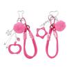 Mirror Plush Keychain Decoration For Bags Practical Woven Rope With Cute Fruit Star Design Lightweight Fashionable Accessory
