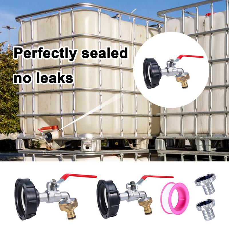 Rain Barrel Spigot Kit Rain Barrel Linking Kit Replacement Attachment Connector Valve Fitting For Outdoor Overflow Drain Water